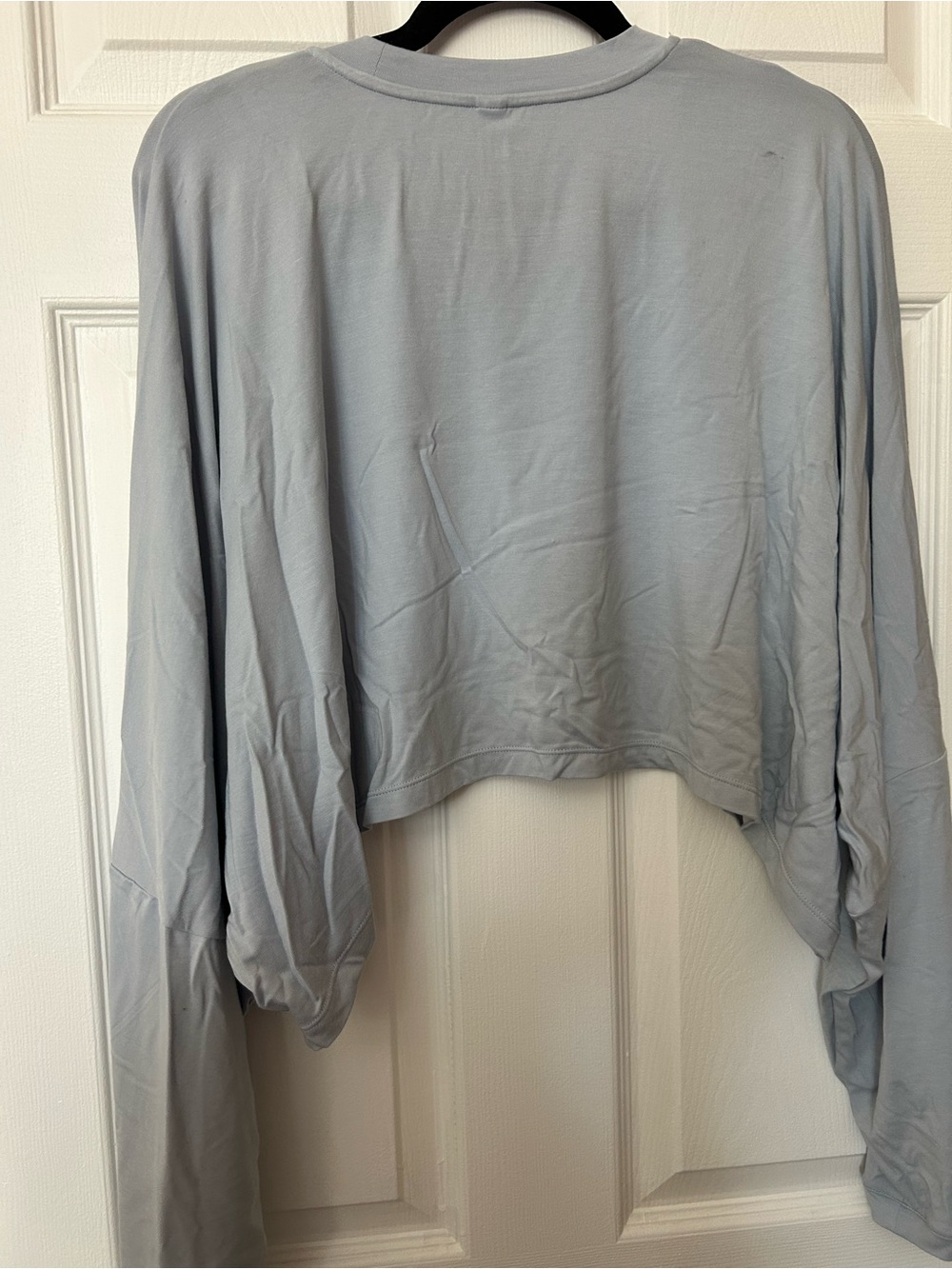 NWT Skims Cropped Long Sleeve Top - Zen Blue - Picture 4 of 4
